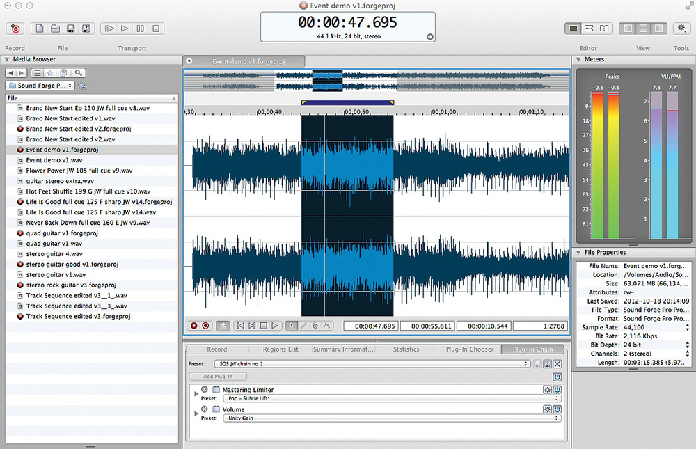 sound forge video for mac